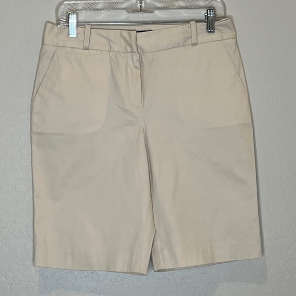 Talbots Pants - Talbots Women's Cream Bermuda Shorts size 4